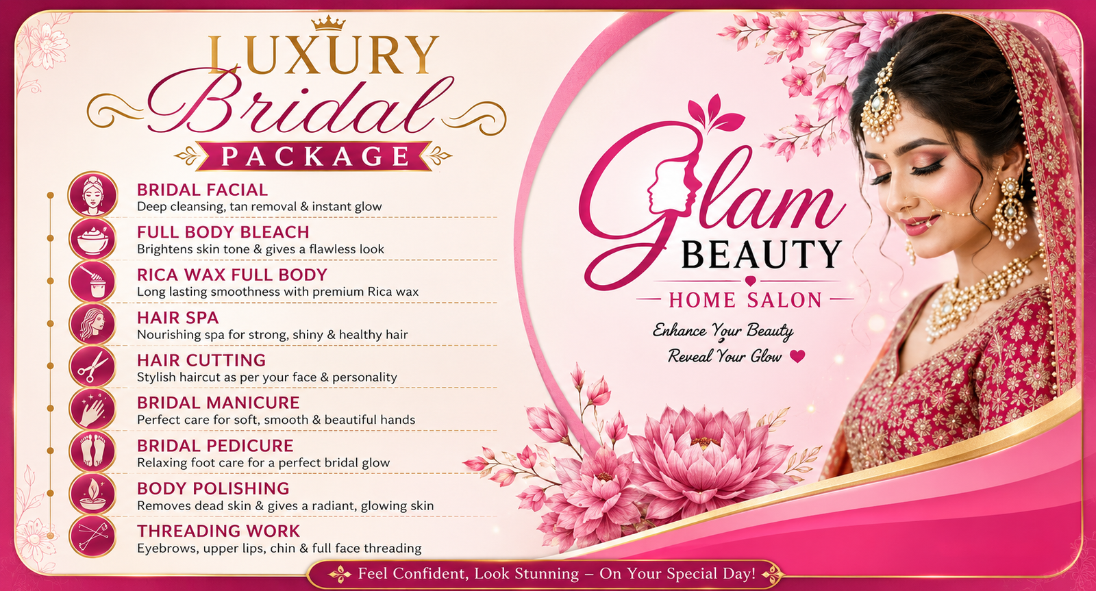 Luxurious bridal package
